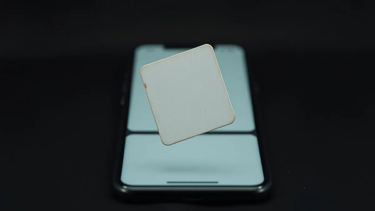 Illustration: A blurred smartphone screen displays a generic profile icon behind a translucent overlay.
